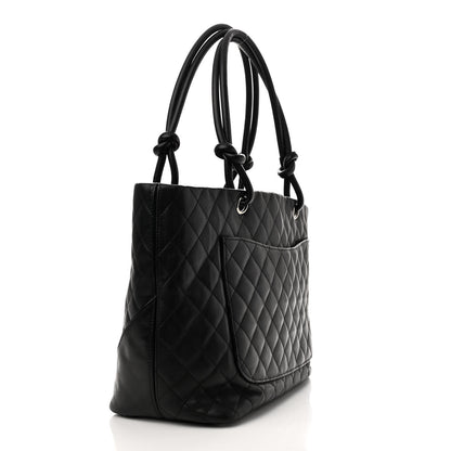 Chanel Calfskin Quilted Large Cambon Tote Black 3 of 13