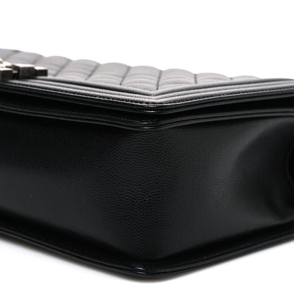 Chanel Caviar Quilted New Medium Boy Flap Black 9 of 10