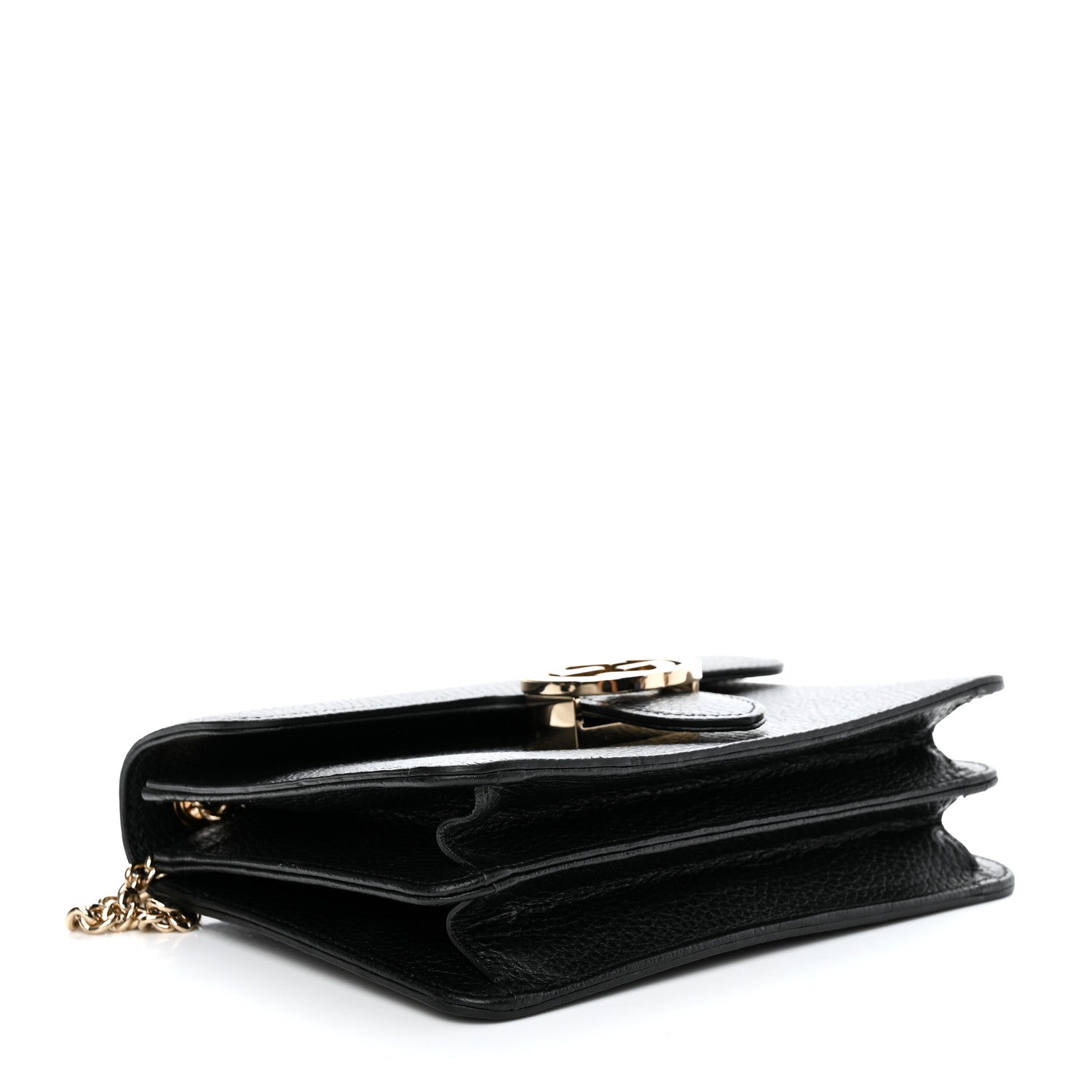 Gucci Dollar Calfskin Small Interlocking G Shoulder Bag Black 4 of 11