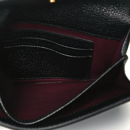 Gucci Grainy Calfskin Zumi Flap Card Case Black 5 of 7