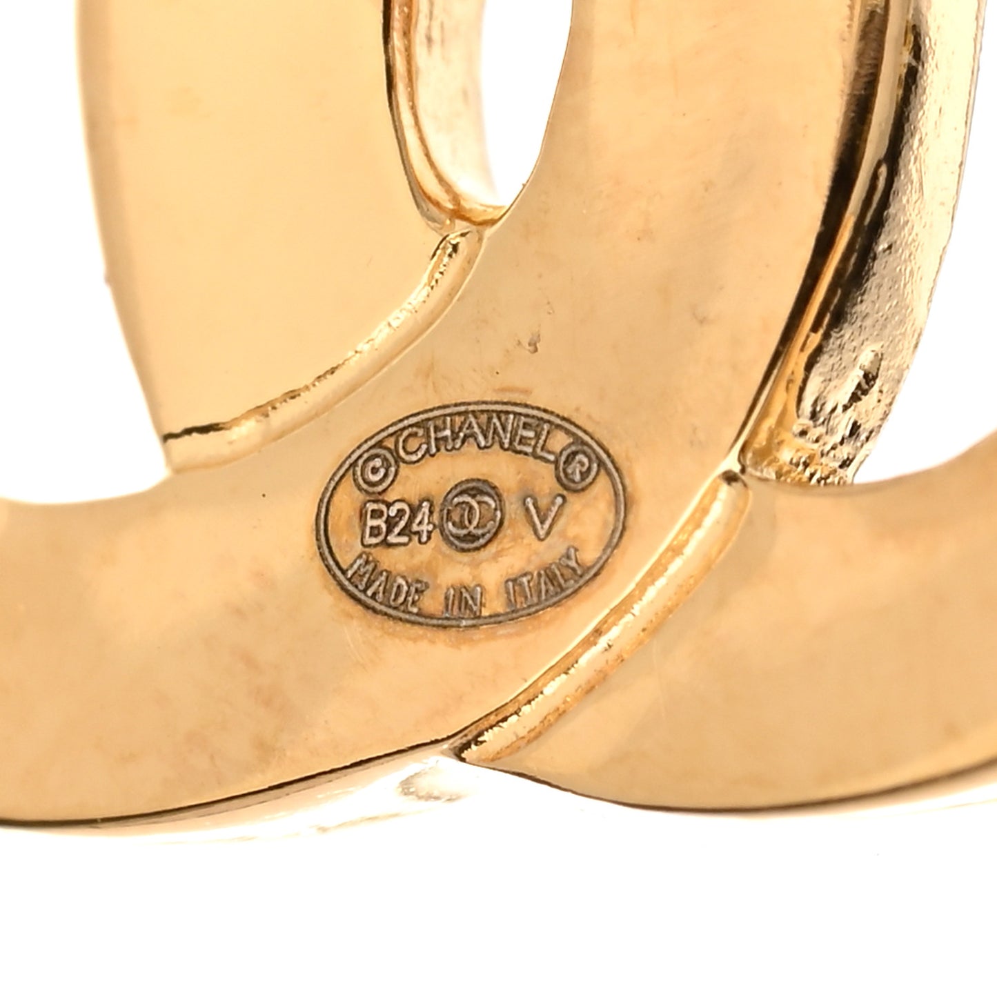 Metal CC Mini Stud Earrings Gold