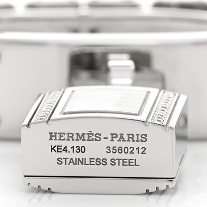 Hermes Stainless Steel Diamond 16mm Kelly Quartz Watch 3 of 4