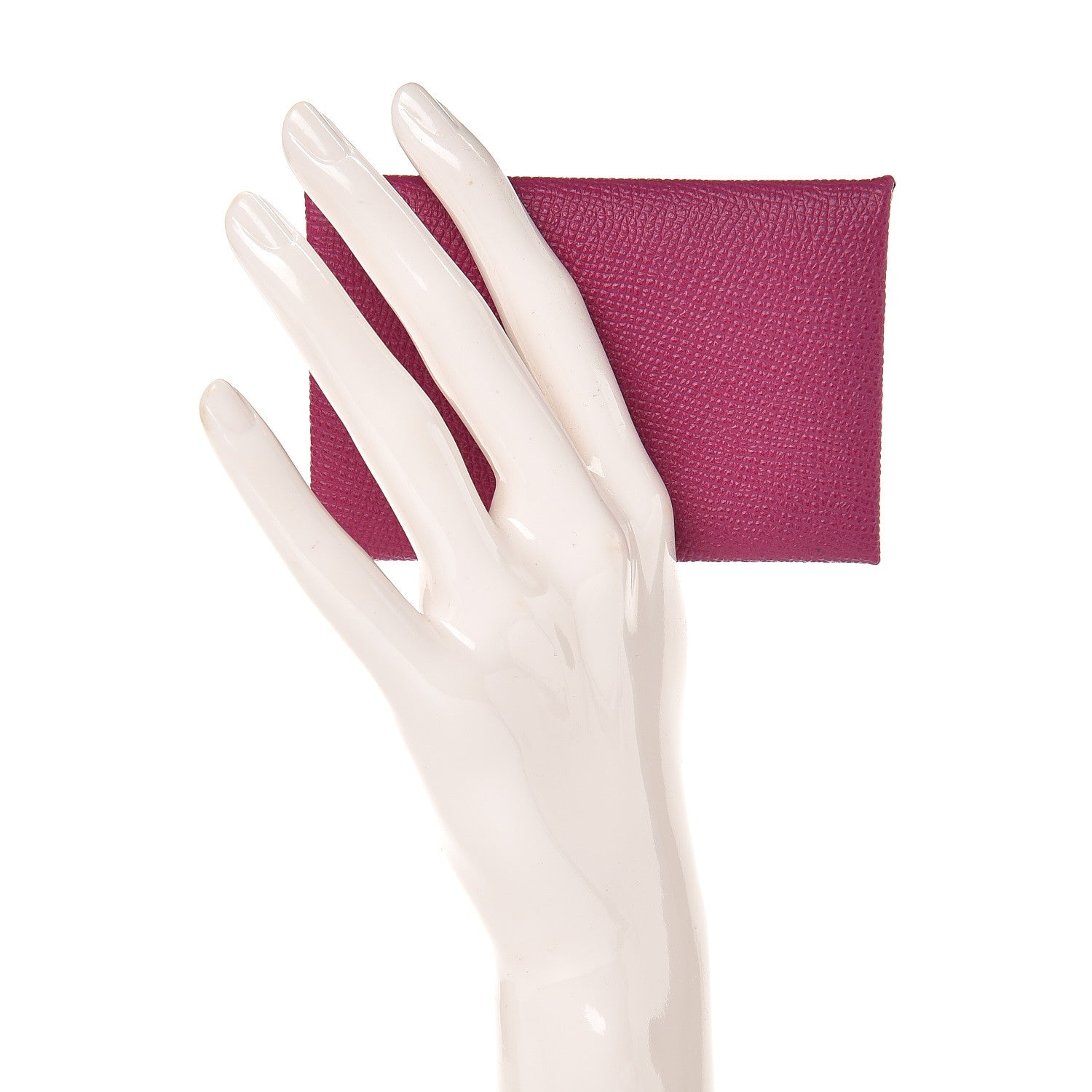 Hermes Epsom Calvi Card Case Rose Pourpre 2 of 8