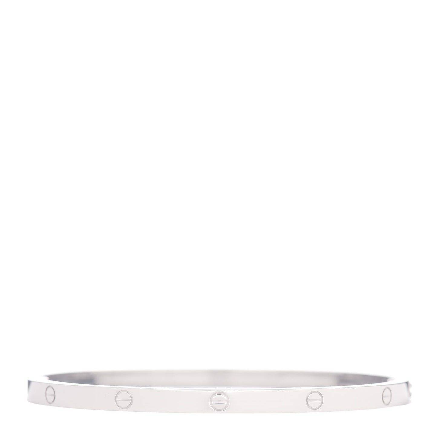 18K White Gold Small LOVE Bracelet 17
