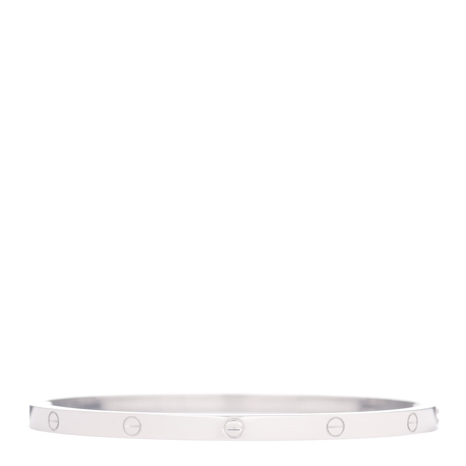 Cartier 18K White Gold Small LOVE Bracelet 17 3 of 5