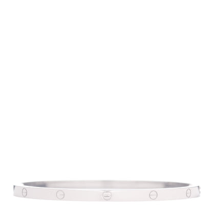 Cartier 18K White Gold Small LOVE Bracelet 17 3 of 5