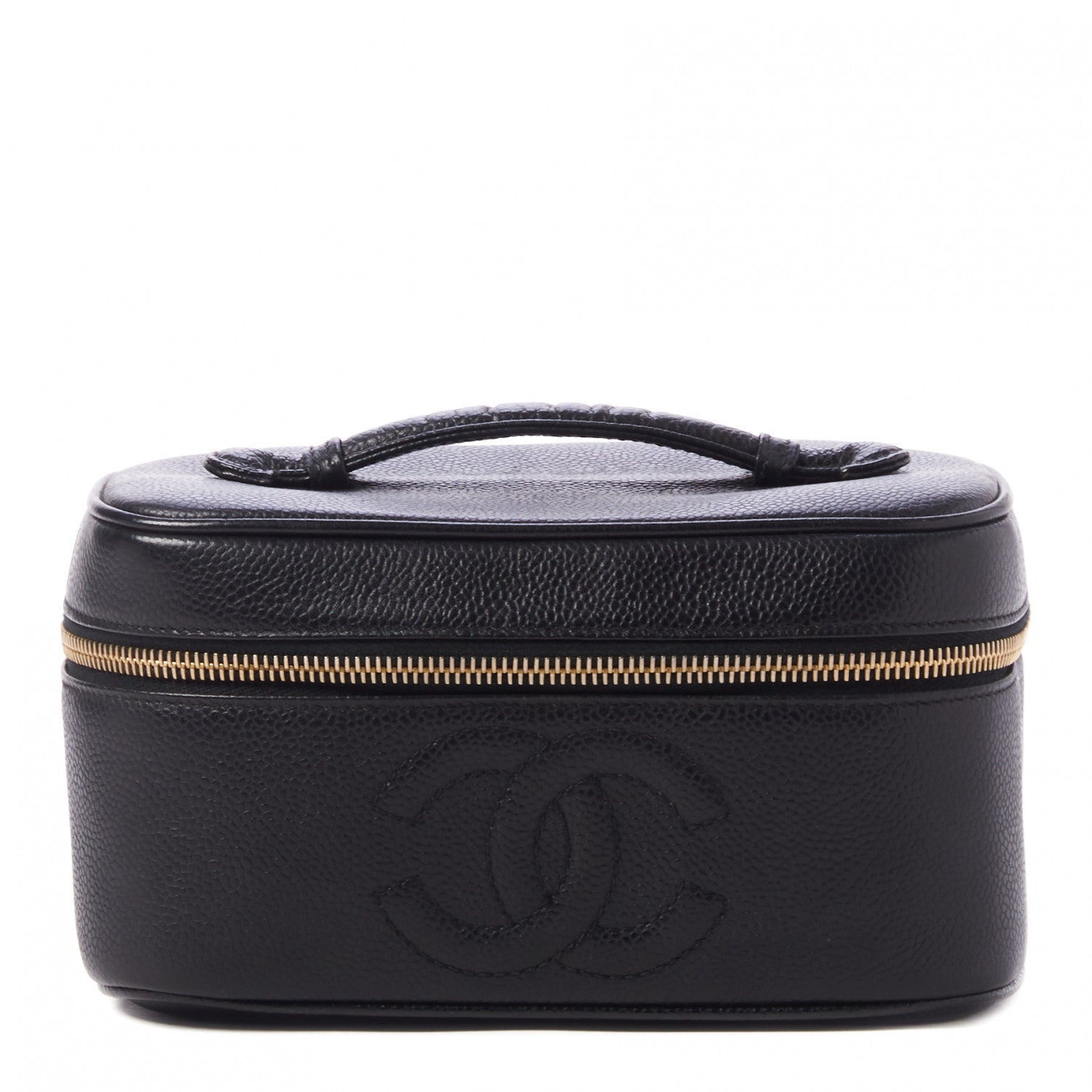 Chanel Caviar CC Vanity Cosmetic Case Black 1 of 8