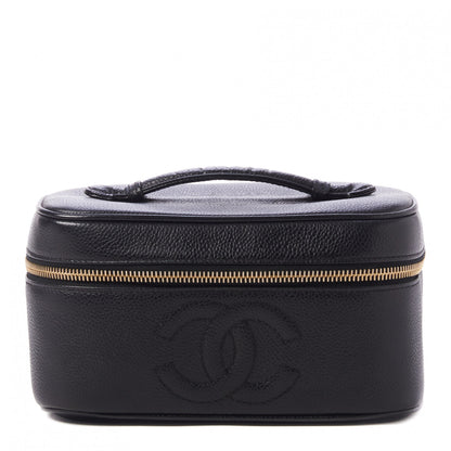 Chanel Caviar CC Vanity Cosmetic Case Black 1 of 8