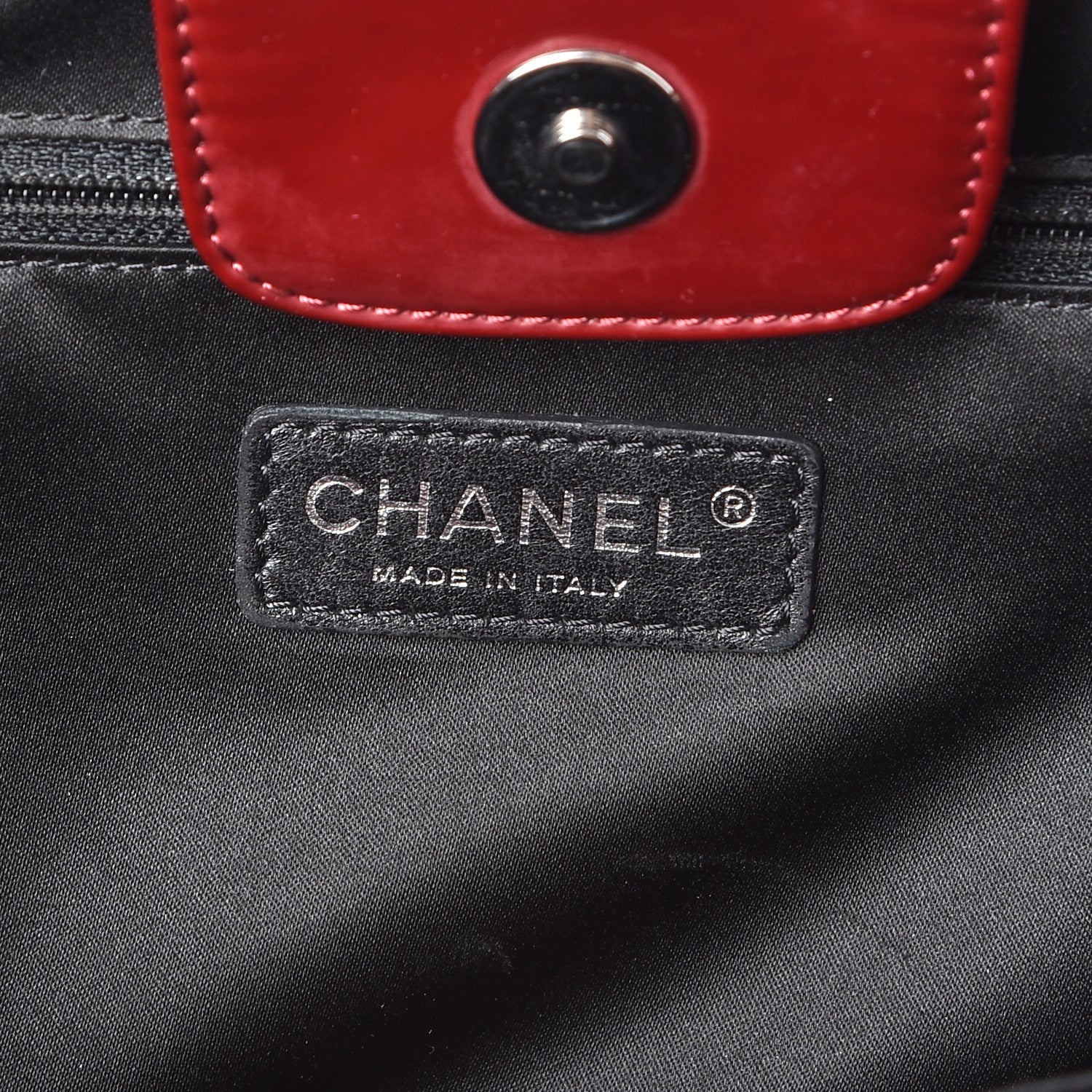 Chanel Vinyl Coco Ming Tote Burgundy 7 of 12