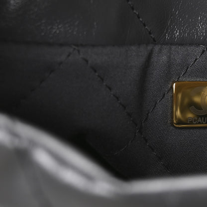 Chanel Shiny Calfskin Quilted Mini Chanel 22 Dark Grey 13 of 21