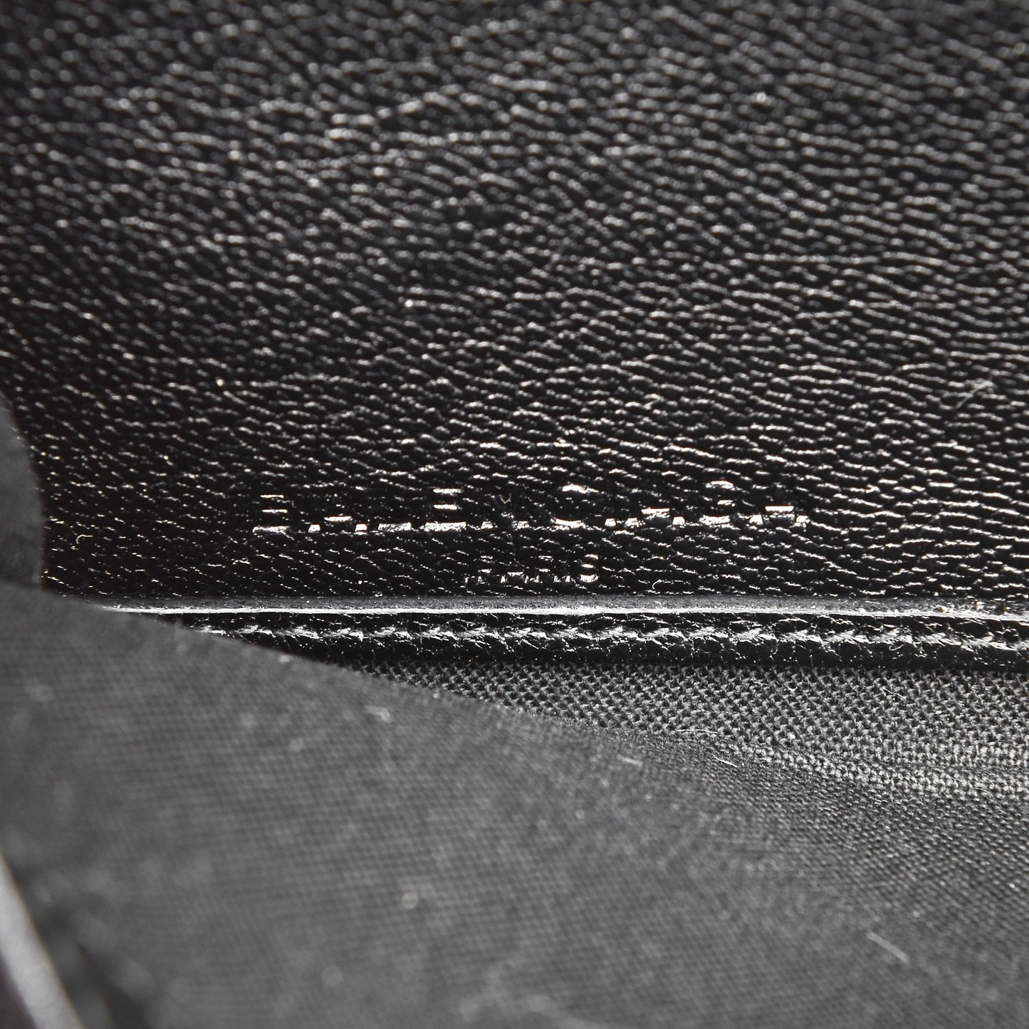 Chevre Gold Metallic Edge Hardware Zip Around Wallet Black