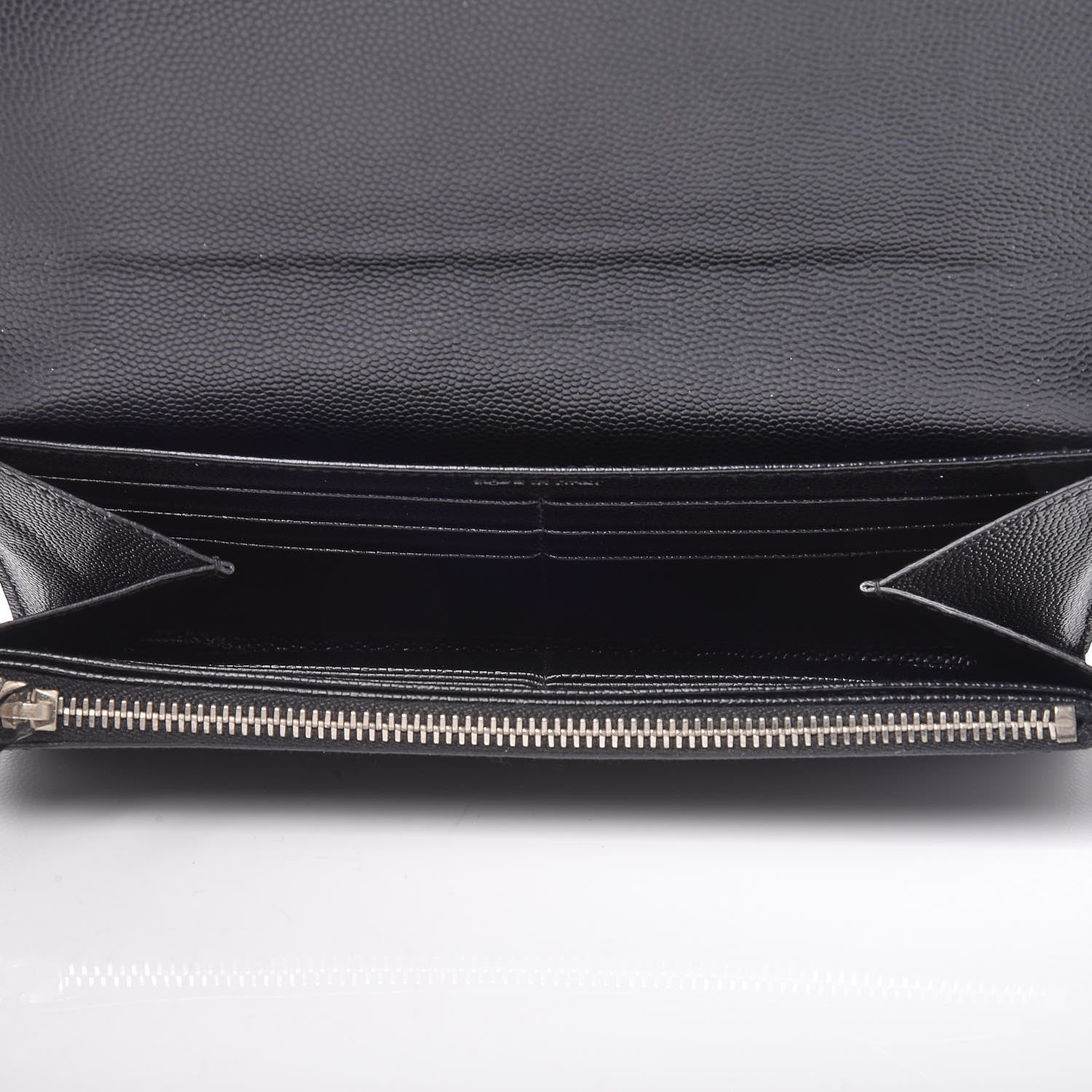 Saint Laurent Grain De Poudre Studded Classic Marquage Flap Wallet Black 7 of 10