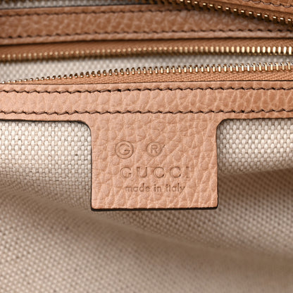 Gucci Dollar Calfskin Large Soho Top Handle Satchel Camelia 6 of 10