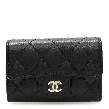 Chanel Caviar Quilted Classic 4 Key Holder Wallet Black 1 of 9