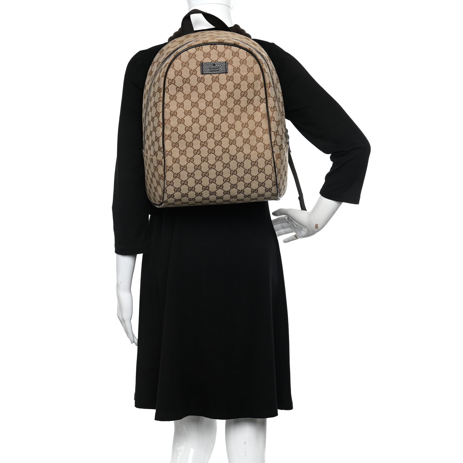 Gucci Monogram Travel Backpack Dark Brown 2 of 10