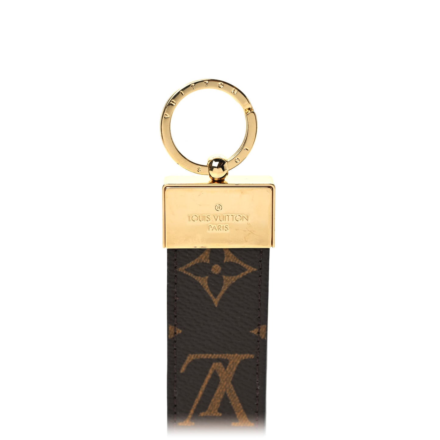 Monogram Dauphine Dragonne Bag Charm Key Holder Brown