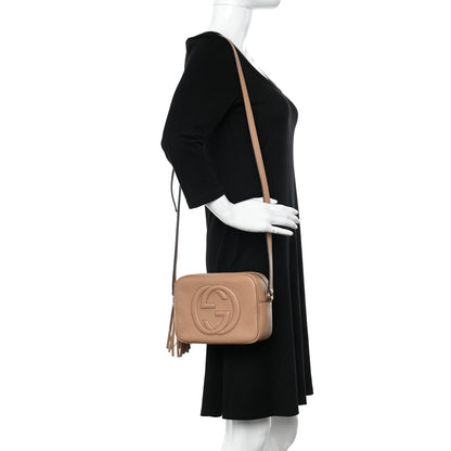 Gucci Pebbled Calfskin Small Soho Disco Bag Camelia 2 of 10
