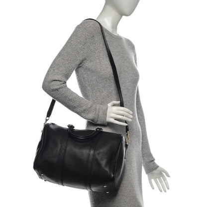 Gucci Calfskin Microguccissima Trim Medium Boston Black 2 of 9