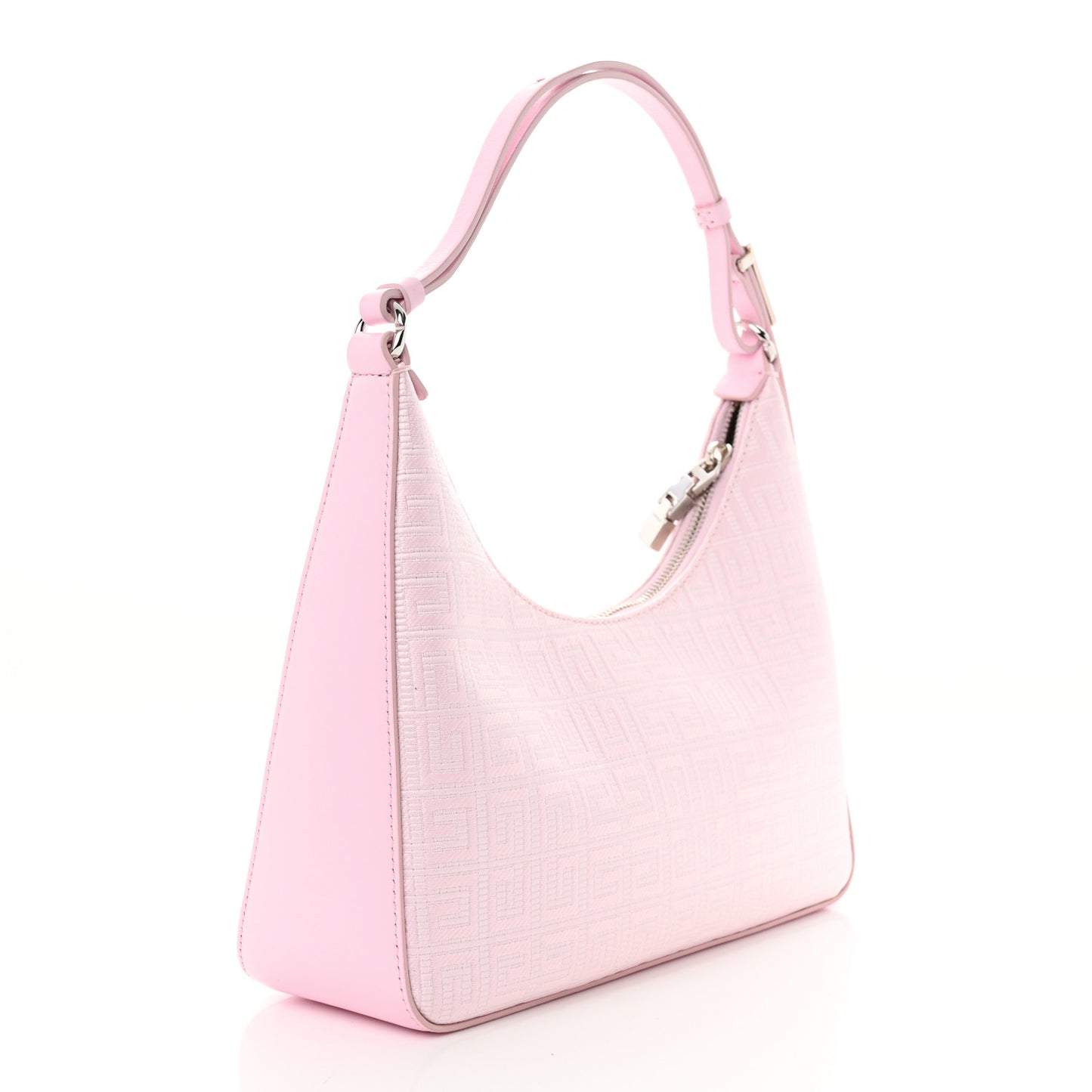 Coated Canvas Logo 4G Embossed Small Moon Cut Out Shoulder Bag Blossom Pink