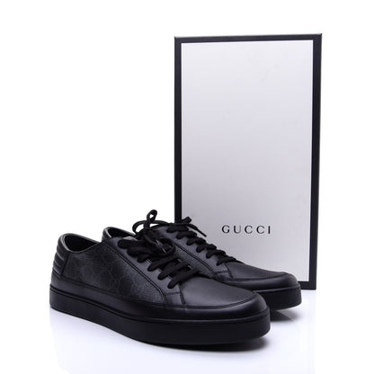 Gucci GG Supreme Monogram Mens Low Top Sneakers 9.5 Black 13 of 13