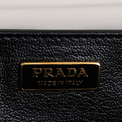 Prada City Calf Saffiano Cahier Bag Talco Black 6 of 7