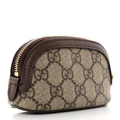 Gucci GG Supreme Monogram Web Ophidia Dome Key Pouch Beige New Acero 3 of 7