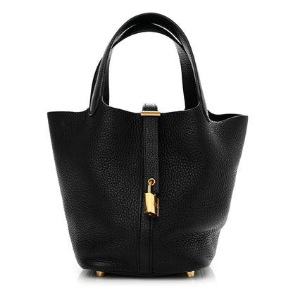 Hermes Taurillon Clemence Picotin Lock 18 PM Black 1 of 15