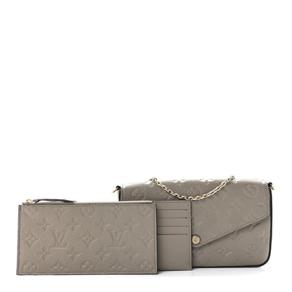 Louis Vuitton Empreinte Pochette Felicie Chain Wallet Tourterelle 1 of 14