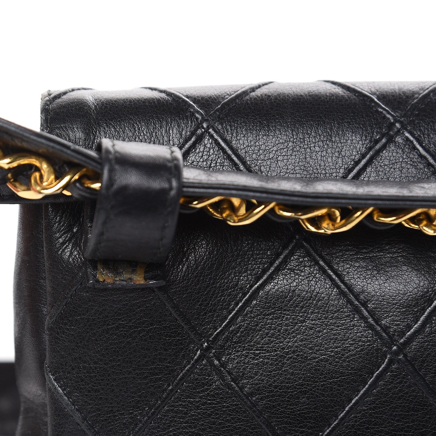 Chanel Lambskin Quilted Flap Waist Belt Bag Black 14 of 15