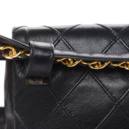 Chanel Lambskin Quilted Flap Waist Belt Bag Black 14 of 15