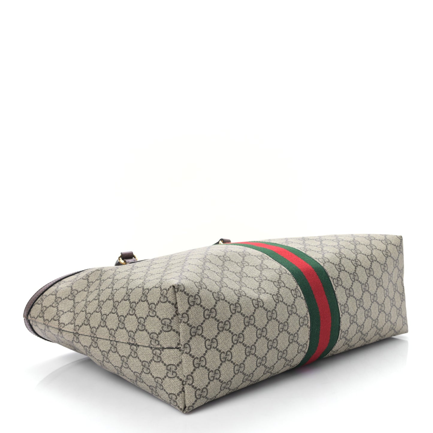 GG Supreme Monogram Medium Ophidia Shopping Tote Brown