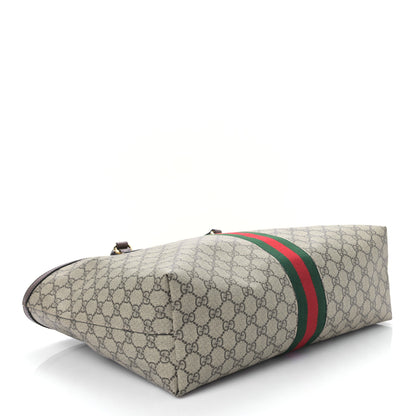 Gucci GG Supreme Monogram Medium Ophidia Shopping Tote Brown 4 of 9