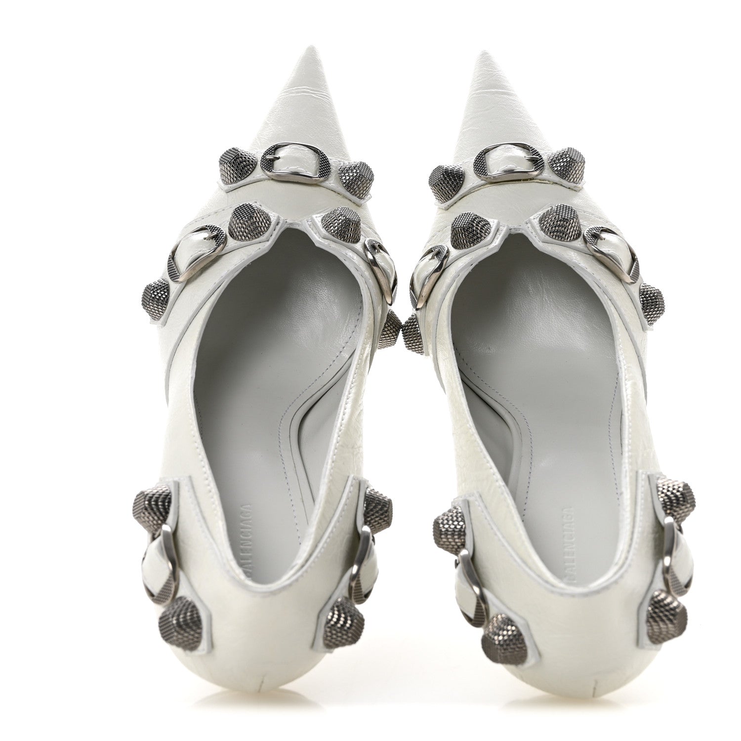 Balenciaga Agneau Arena Cagole 90mm Pumps 38 White 2 of 11