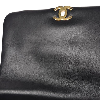 Chanel Goatskin Quilted Maxi 19 Flap Black 13 of 14