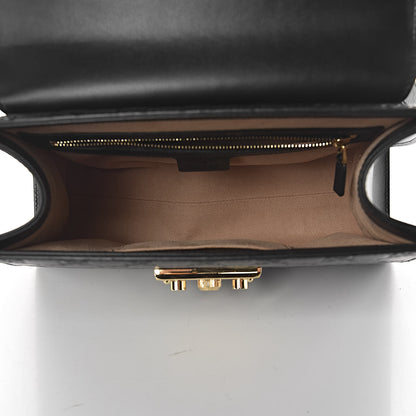 Gucci Guccissima Signature Small Padlock Top Handle Bag Black 5 of 14