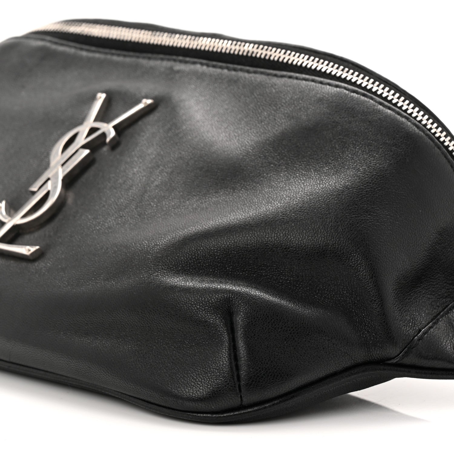 Saint Laurent Calfskin Monogram Belt Bag Black 10 of 11