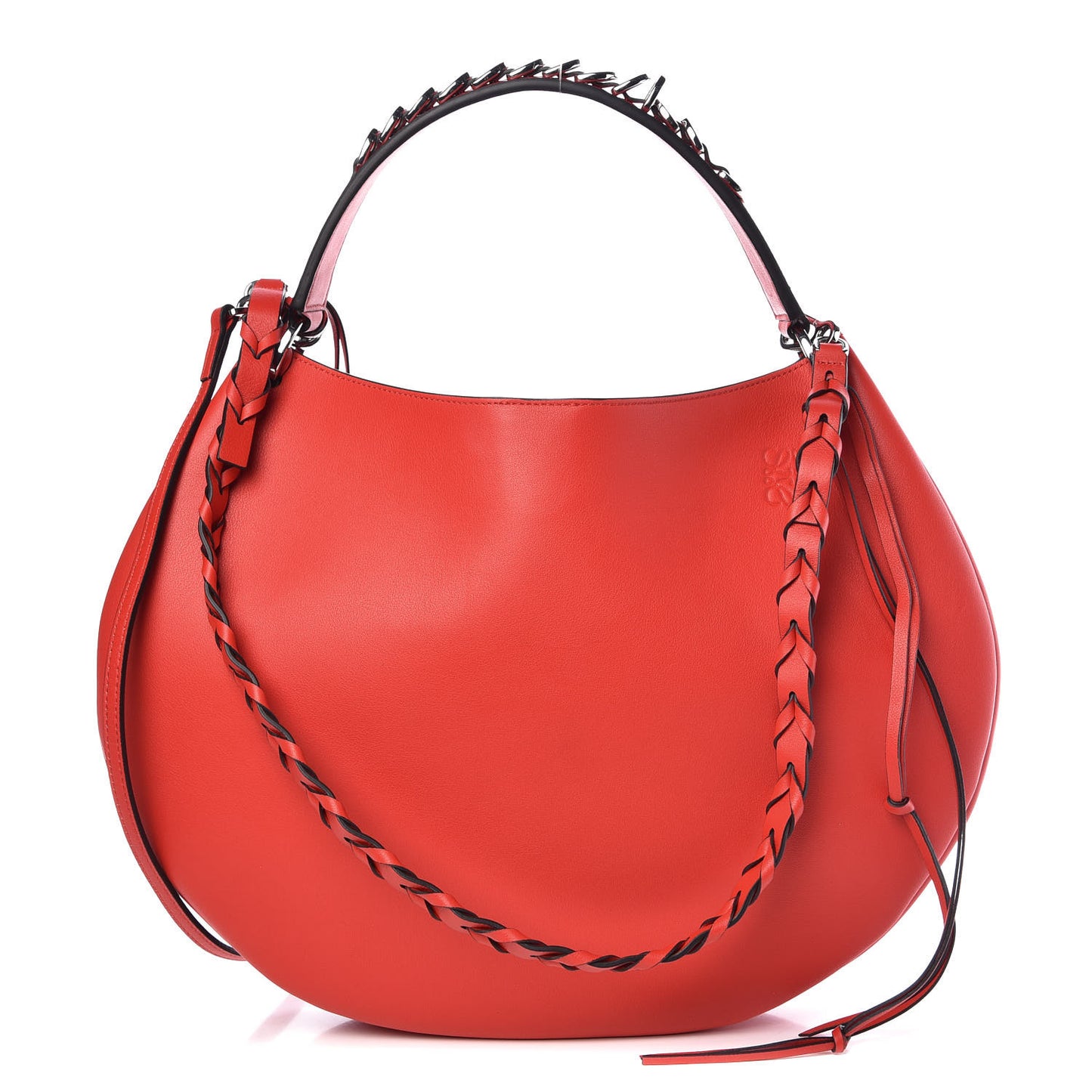 Calfskin Fortune Hobo Red