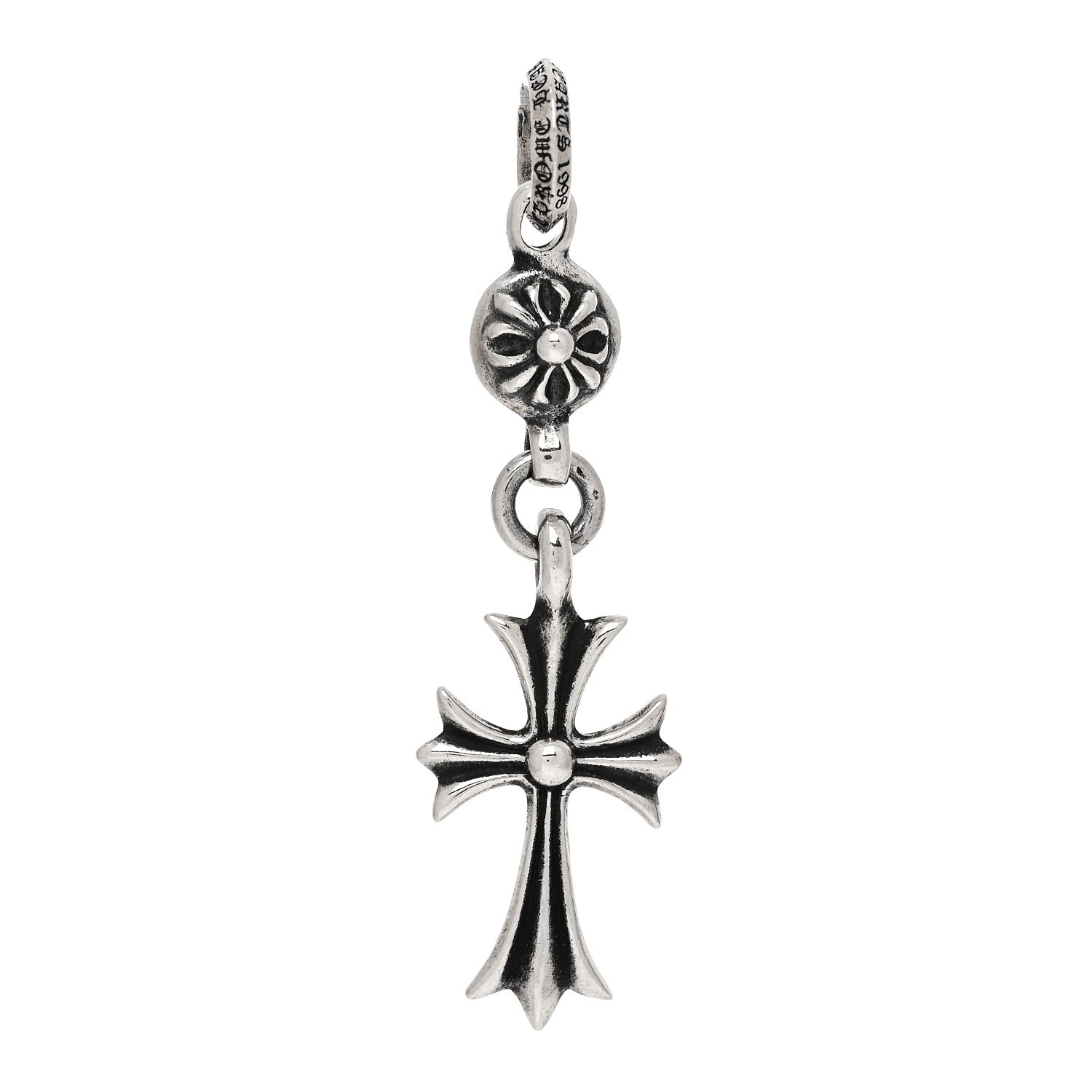 Chrome Hearts Sterling Silver Tiny Cross Long Pendant 1 of 4