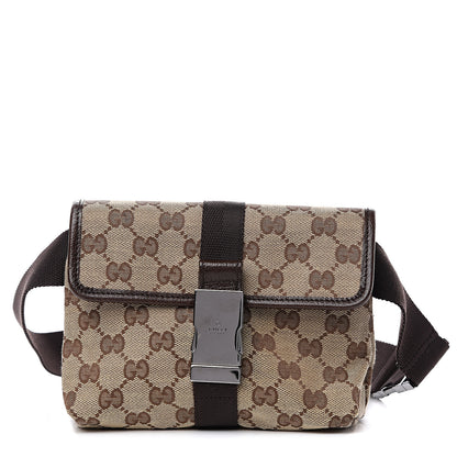 Gucci Monogram Waist Pouch Bag Dark Brown 1 of 9