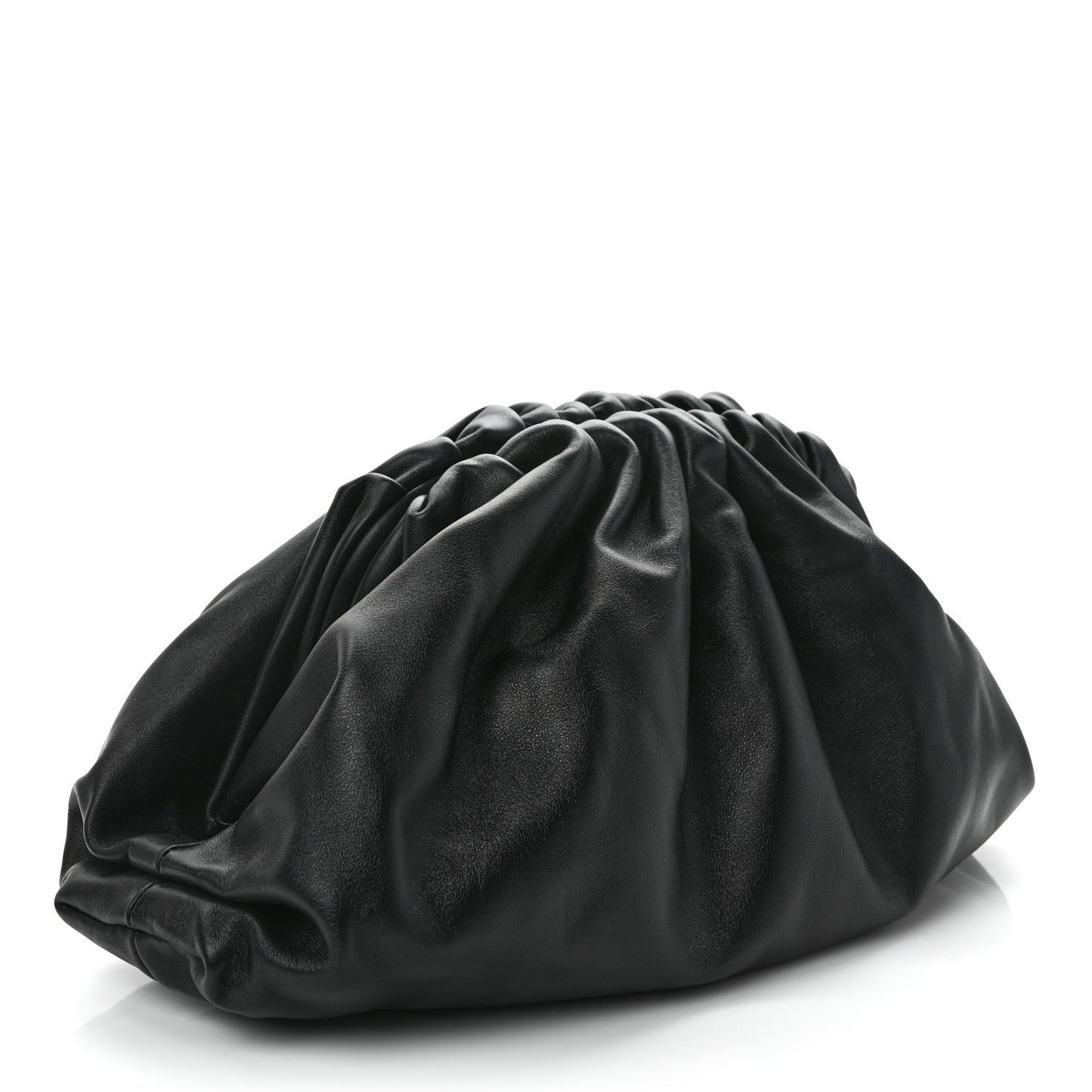 Smooth Butter Calf The Pouch Oversized Clutch Black