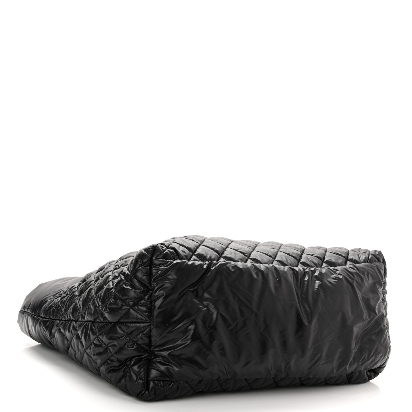 Nylon Quilted Large Coco Cocoon Tote Black