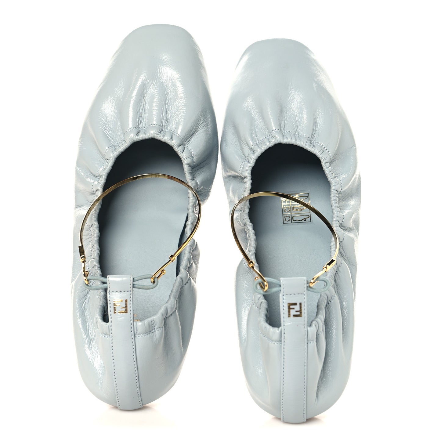 Vitello Filo Ballerina Flats 38 Blue