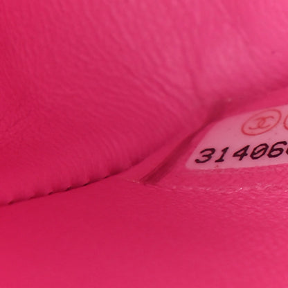Chanel Lambskin Quilted Medium Double Flap Neon Pink 7 of 9