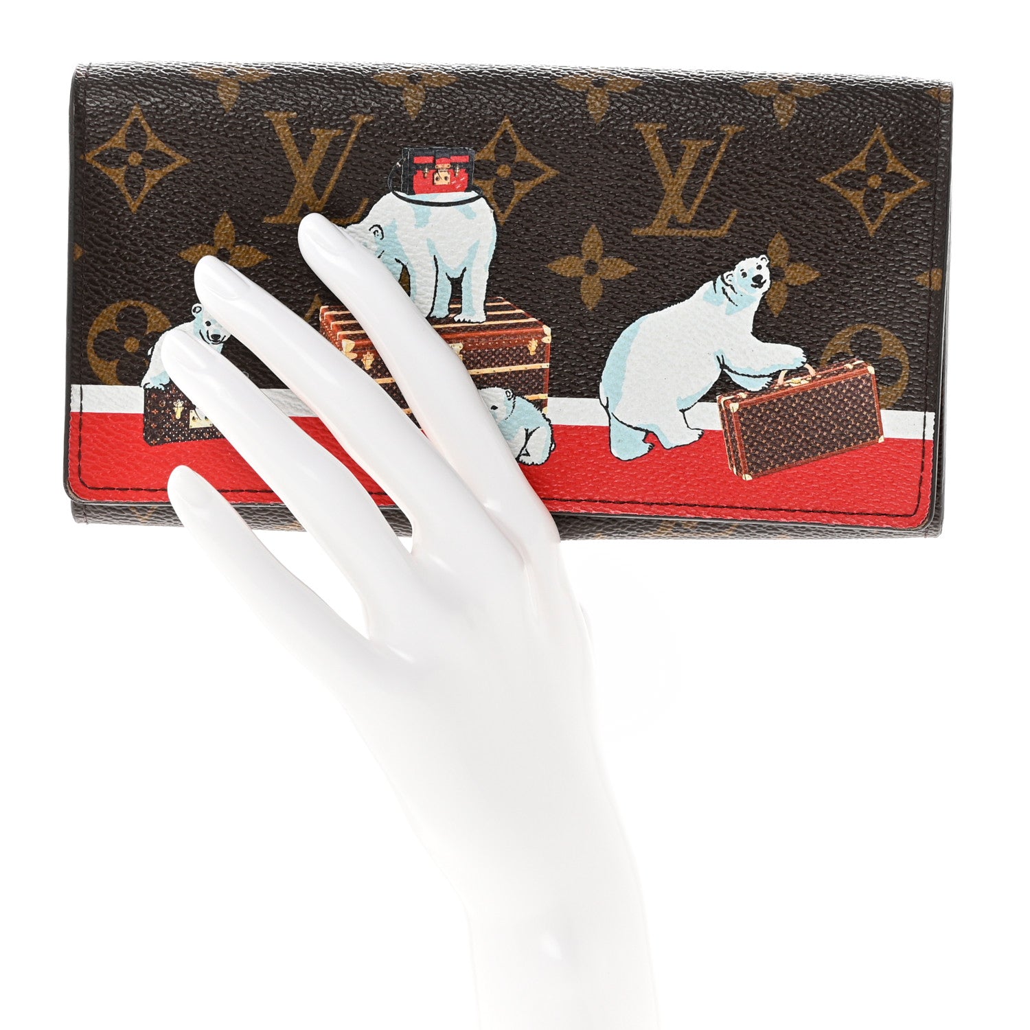 Louis Vuitton Monogram 2017 Christmas Animation Sarah Wallet 2 of 9