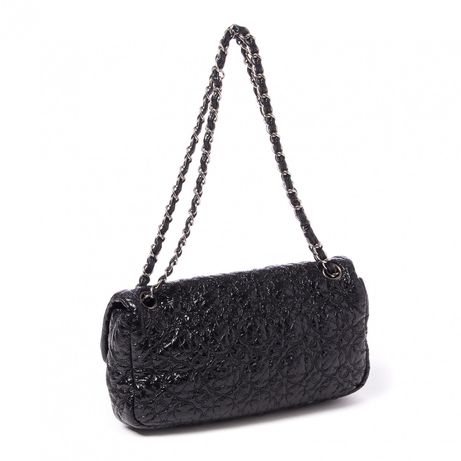Chanel Vinyl Rock In Moscow Single Flap Black 2 of 9