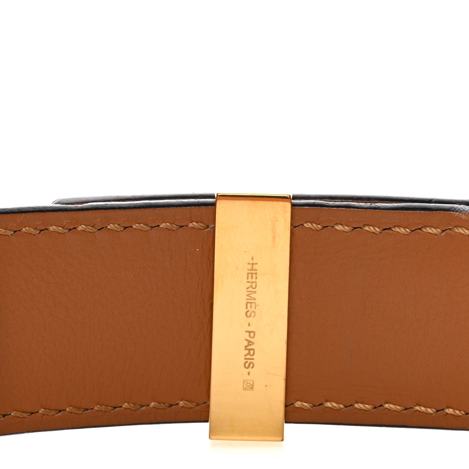 Hermes Madame Calfskin 24mm Collier De Chien Belt Gold 3 of 6