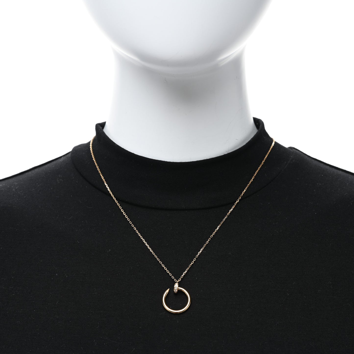18K Yellow Gold Diamond Juste Un Clou Pendant Necklace