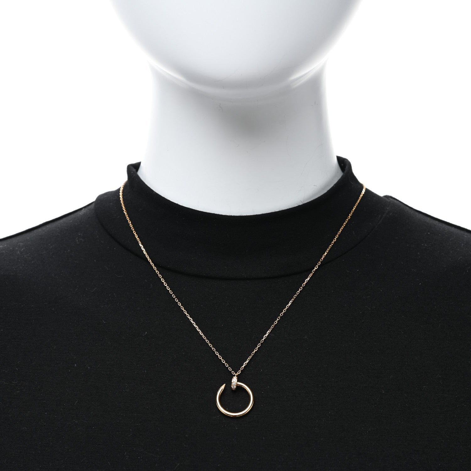 Cartier 18K Yellow Gold Diamond Juste Un Clou Pendant Necklace 3 of 5