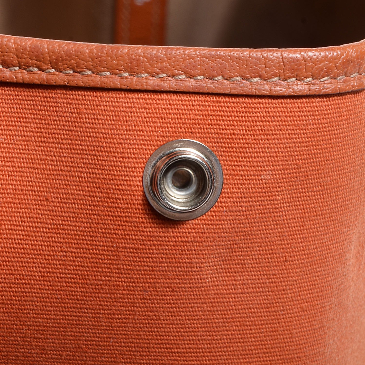 Hermes Toile Leather Garden Party Tote 36 MM Orange 10 of 12