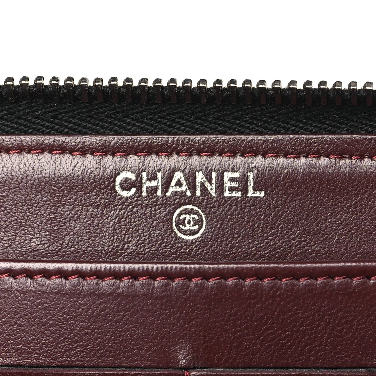 Lambskin Quilted Large Gusset Zip Around Wallet Black